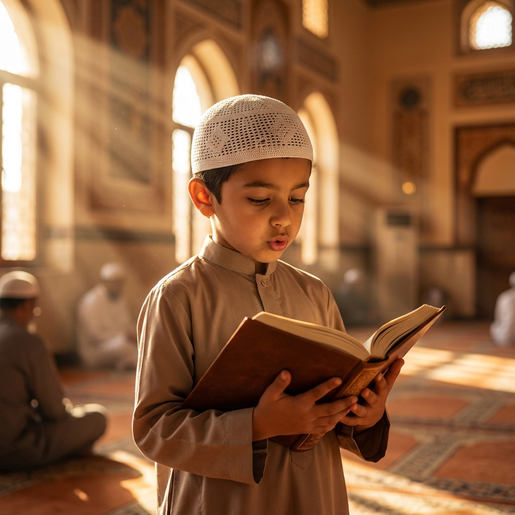 Student reciting Quran