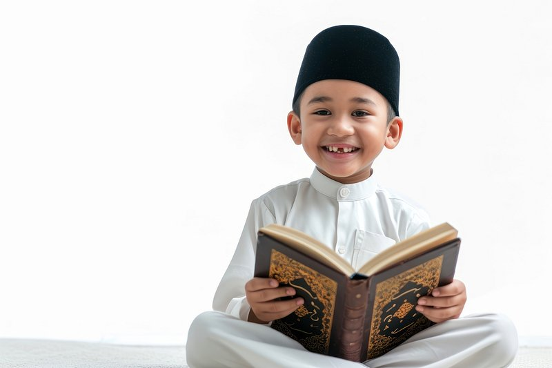Student reading Quran